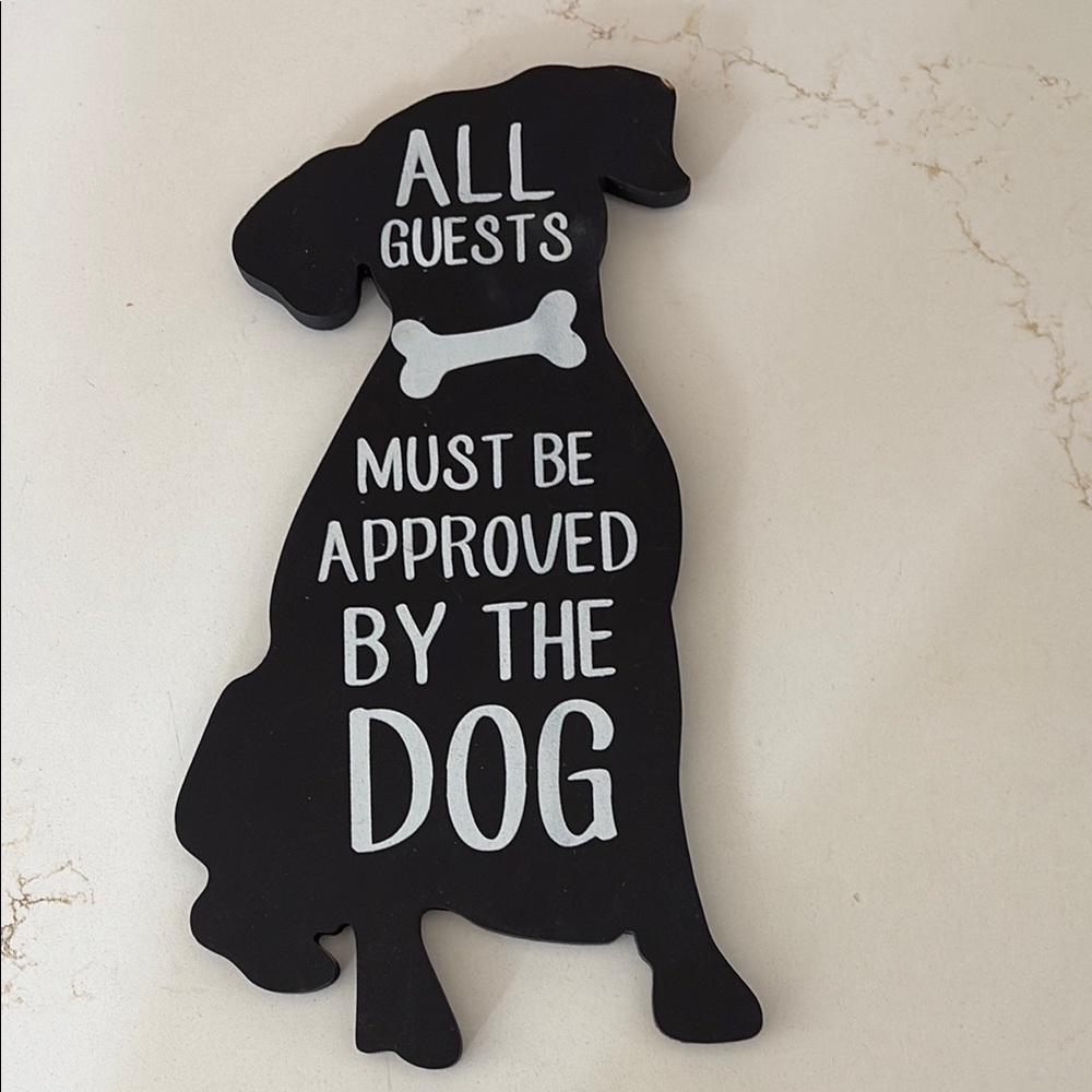 Dog Silhouette Wall Sign - Black